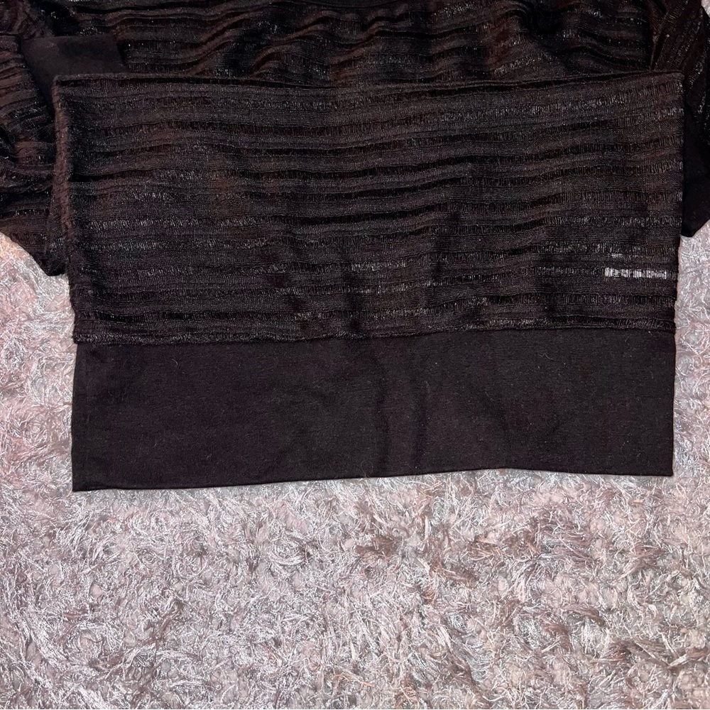 #139 🥀 CATO Short Sleeve Sheer Stripped Blouse - Picture 3 of 6
